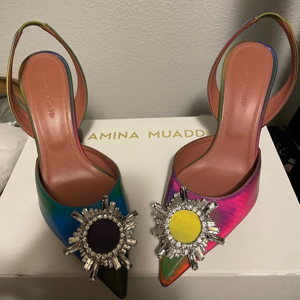 Amina Muaddi Begum Slingback shoes